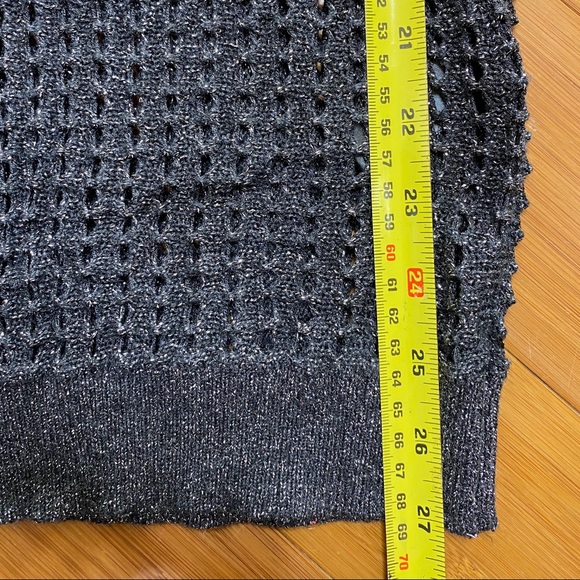 Express open weave dolman sleeve sparkle sweater S - Picture 6 of 6
